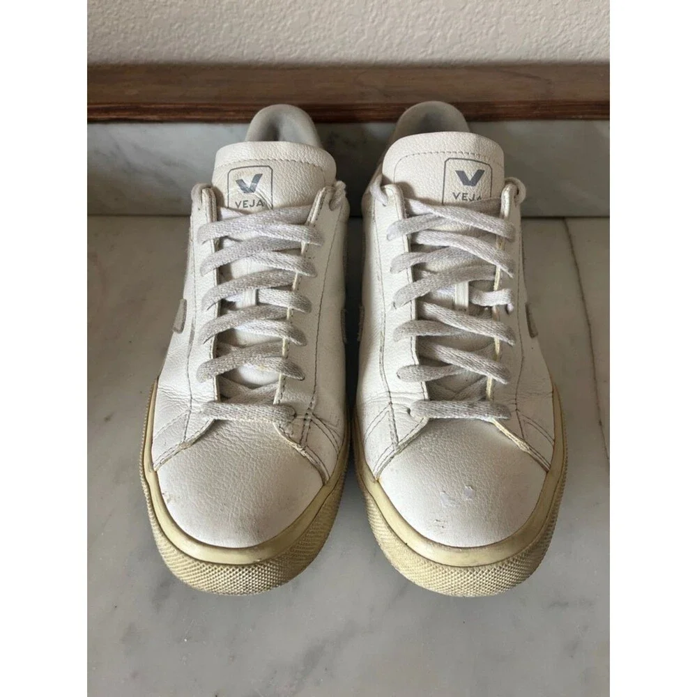 Veja CAMPO LEATHER WHITE NATURAL SUEDE EU 41 / US W 10 / US M 8 - Picture 2 of 7